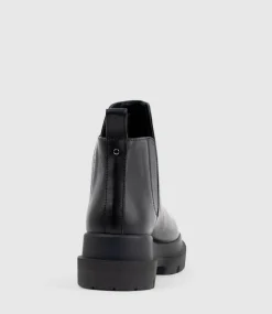 Kash Hidden Gusset Ankle Boot In Black