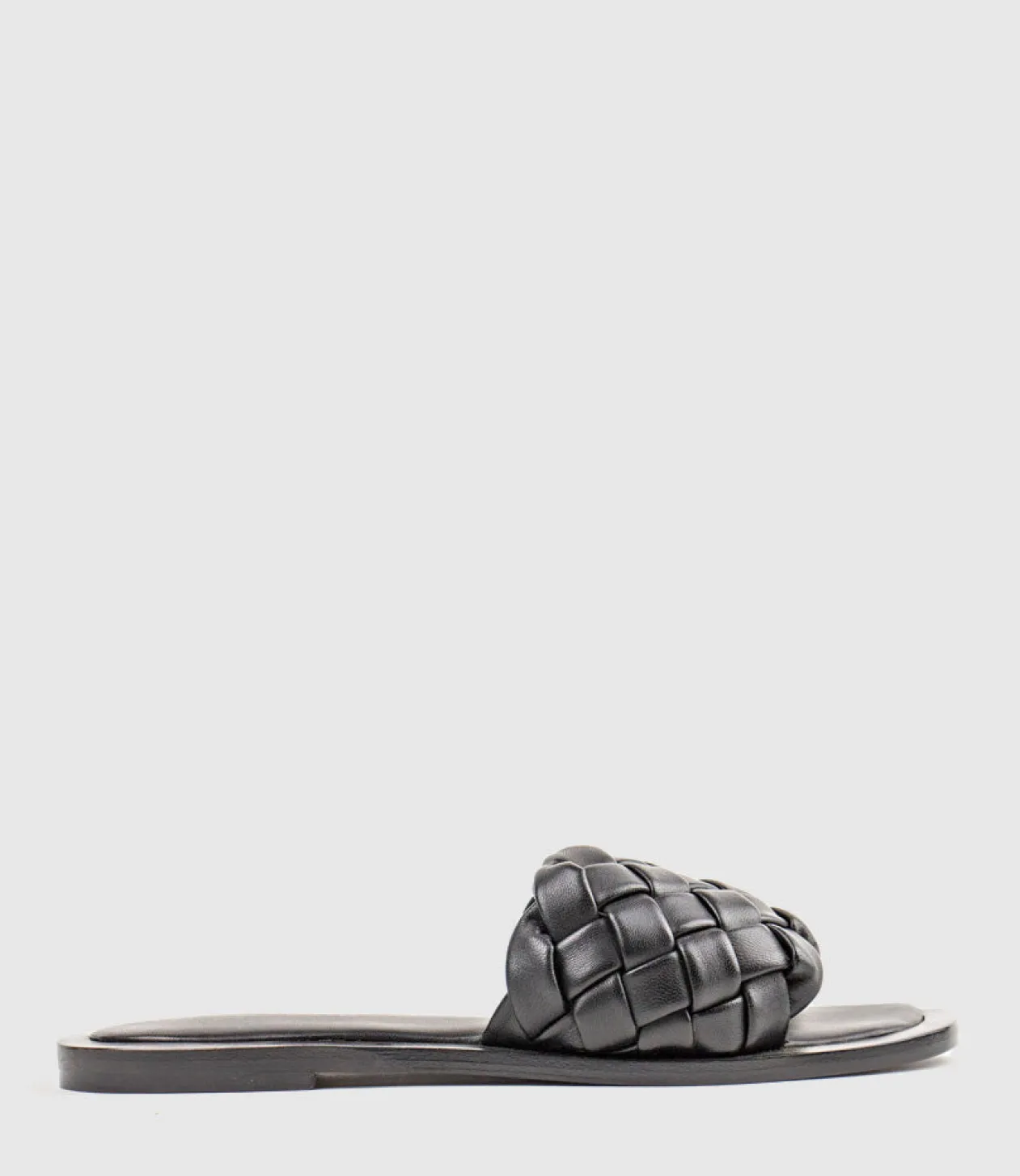 Keira Woven Simple Slide In Black