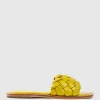 Keira Woven Simple Slide In Lemon