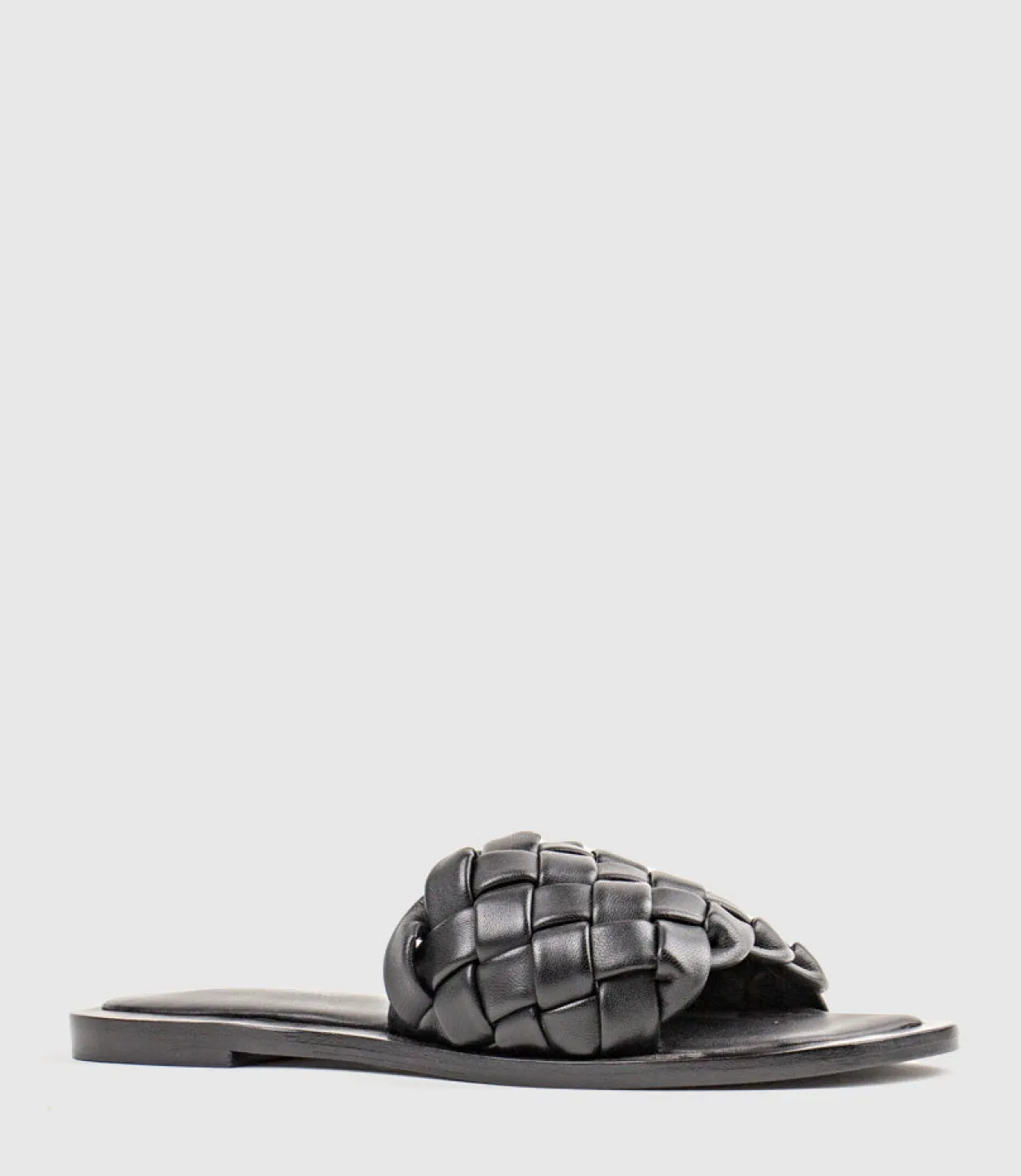 Keira Woven Simple Slide In Black