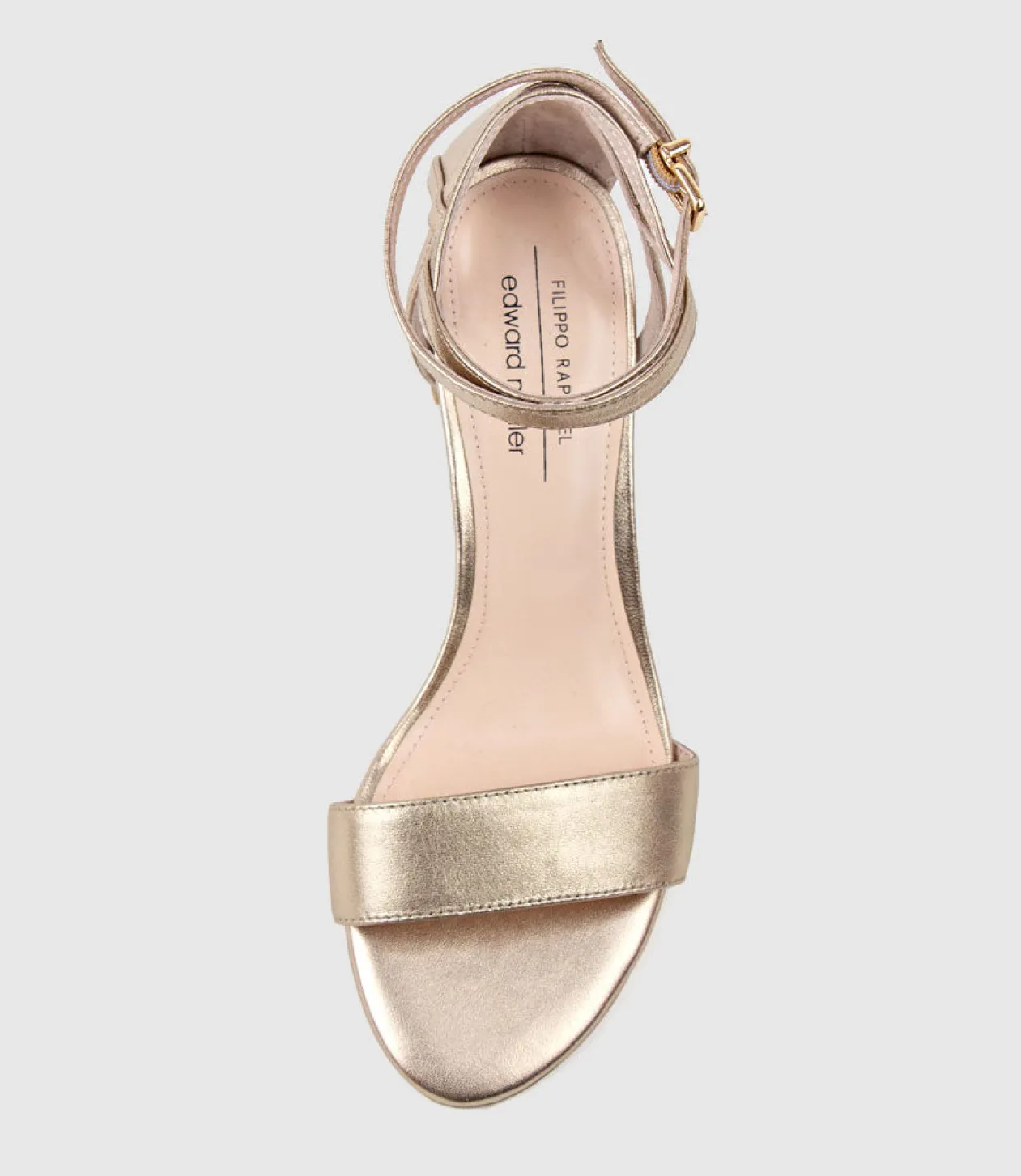 Kenia60 Block Heel Sandal With Hourglass Ankle Wrap In Rosegold