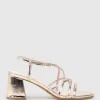 Kia65 Strappy Sandal In Rosegold High Shine
