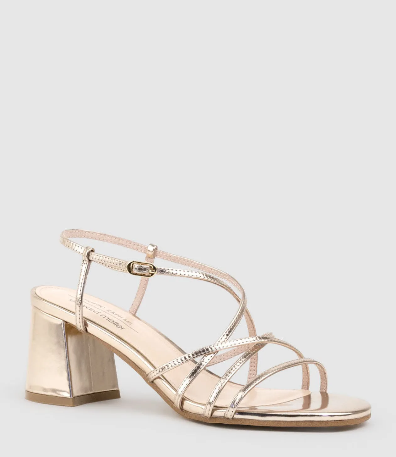 Kia65 Strappy Sandal In Rosegold High Shine