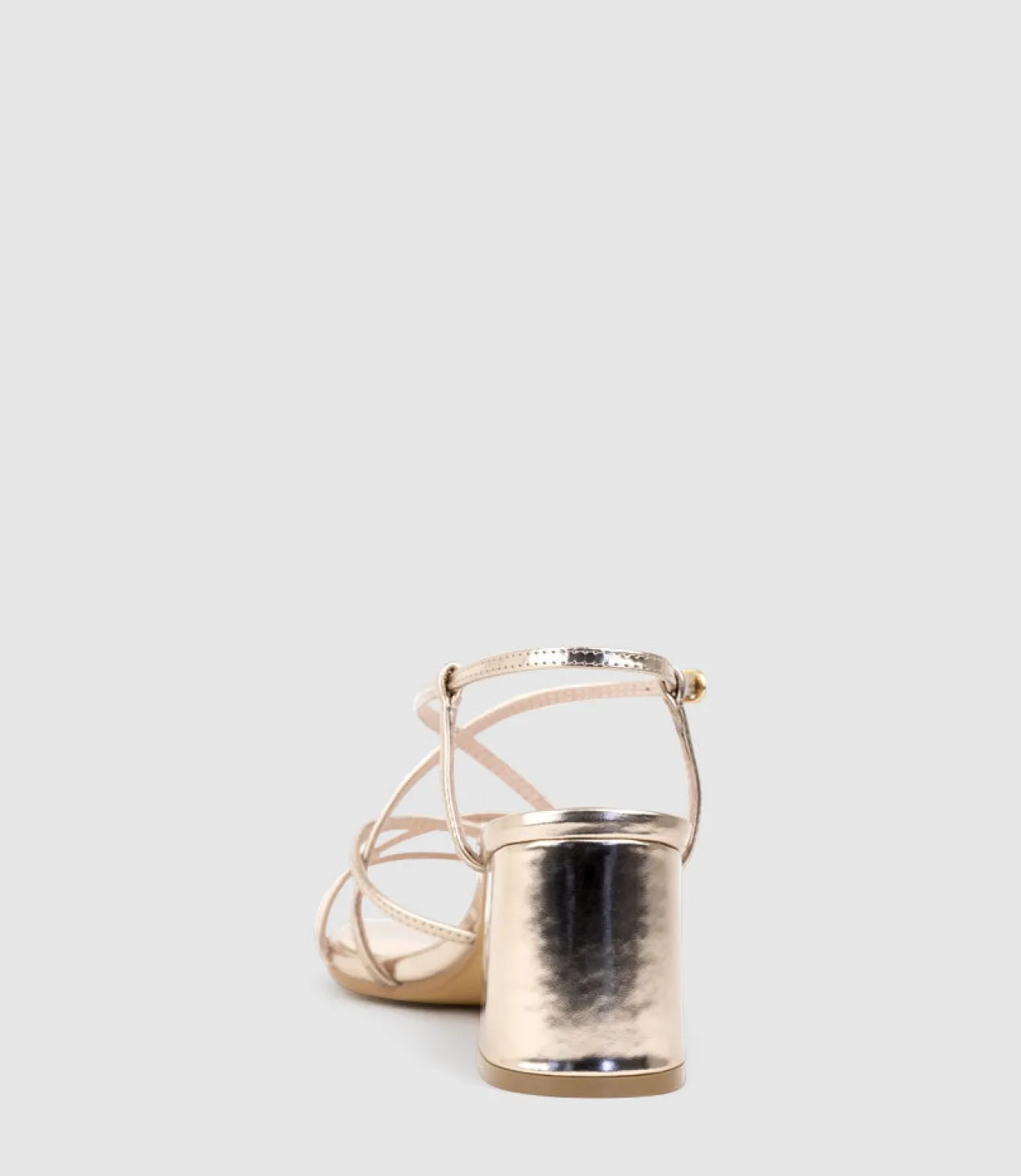 Kia65 Strappy Sandal In Rosegold High Shine