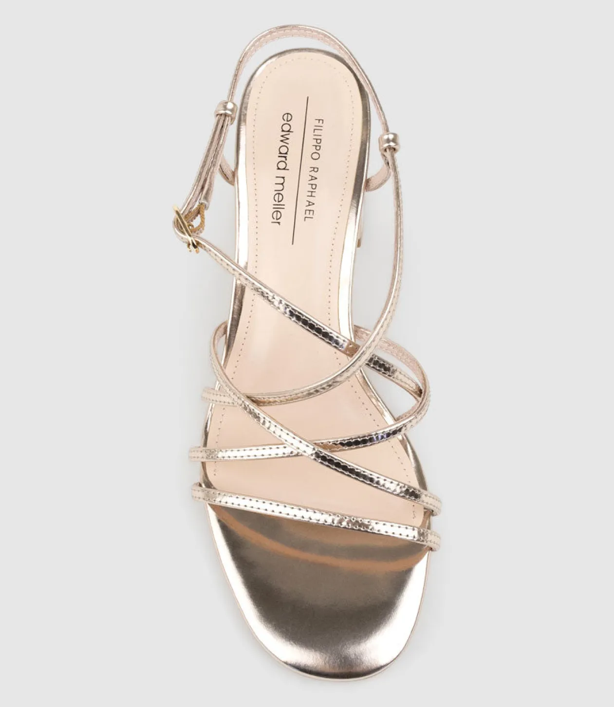 Kia65 Strappy Sandal In Rosegold High Shine