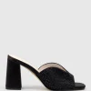 Kira85 Jewelled V Throat Slide In Black Satin