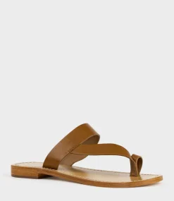 Kirabee Toe Thong Slide In Tan