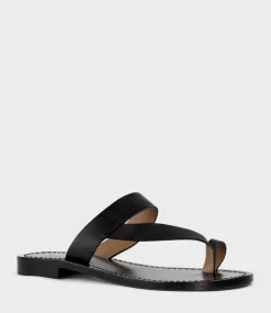 Kirabee Toe Thong Slide In Black