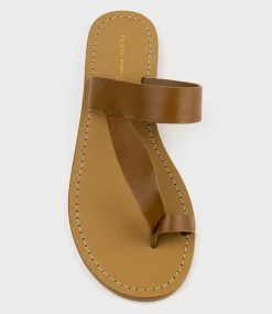Kirabee Toe Thong Slide In Tan