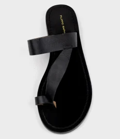 Kirabee Toe Thong Slide In Black