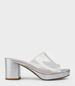 Krystal75 Vinalyte Platform Slide In Silver
