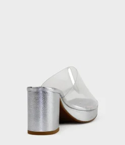 Krystal75 Vinalyte Platform Slide In Silver
