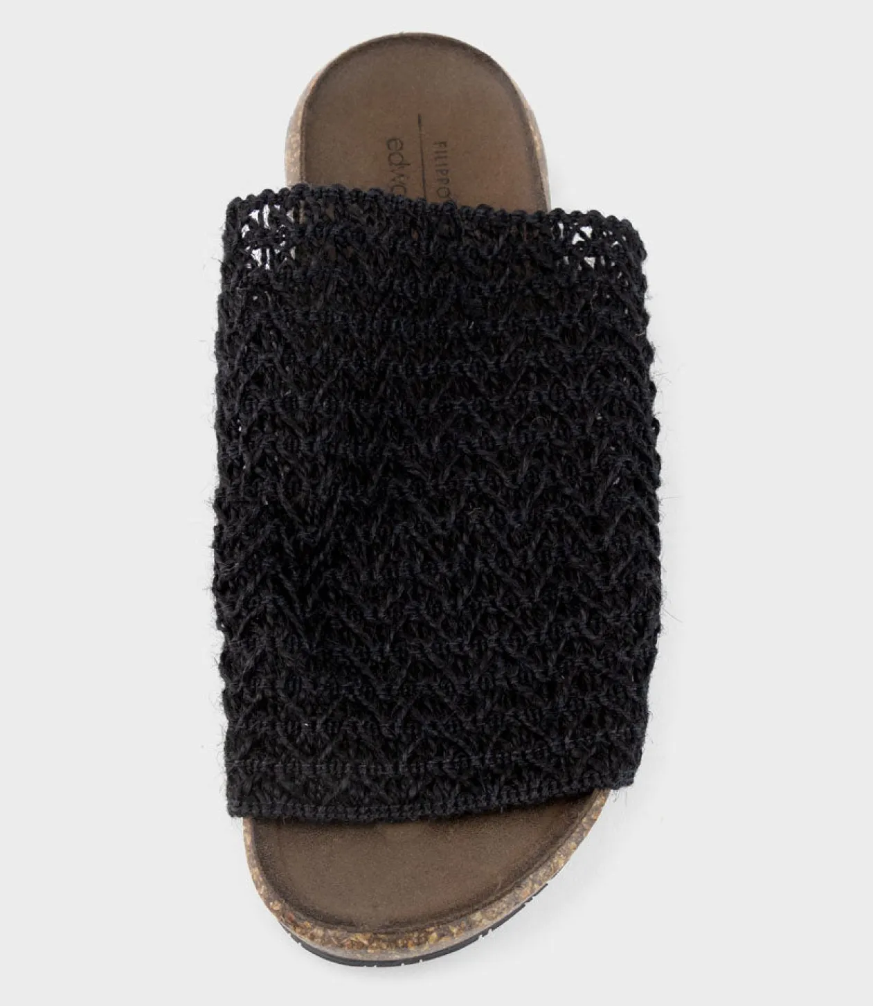 Kyndra Textured Slide On Footbed In Black