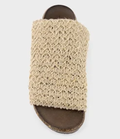 Kyndra Textured Slide On Footbed In Natural