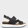Laith Asymmetrical Sandal On Unit In Black