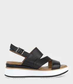 Laith Asymmetrical Sandal On Unit In Black