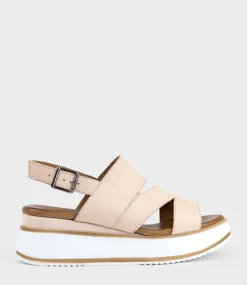 Laith Asymmetrical Sandal On Unit In Nude
