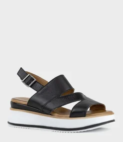 Laith Asymmetrical Sandal On Unit In Black