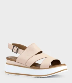 Laith Asymmetrical Sandal On Unit In Nude