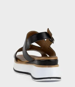 Laith Asymmetrical Sandal On Unit In Black