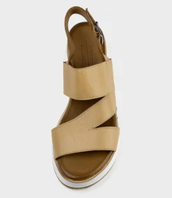 Laith Asymmetrical Sandal On Unit In Natural