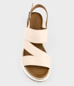Laith Asymmetrical Sandal On Unit In Nude