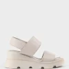 Lamar Two Strap Sandal On Exaggerated Unit In Grey