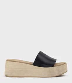 Levon Slide On Wedge In Black