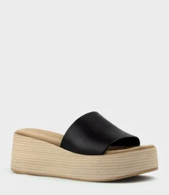 Levon Slide On Wedge In Black