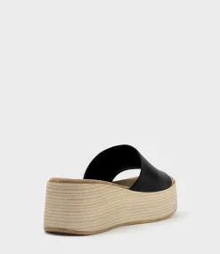 Levon Slide On Wedge In Black