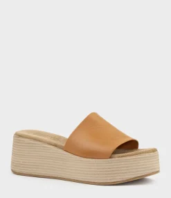 Levon Slide On Wedge In Tan