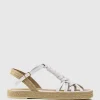 Lyra Wrapped T-Bar Flat Espadrille In White