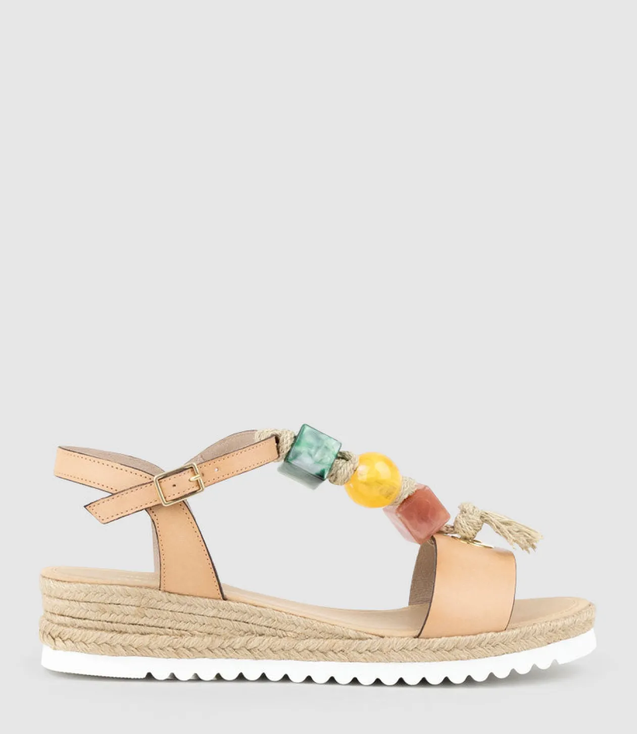 Madia Bauble T Bar Espadrille In Desert