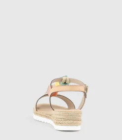 Madia Bauble T Bar Espadrille In Desert