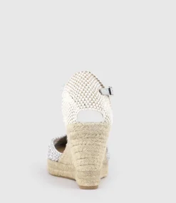 Madras Closed Toe Espadrille In Silver