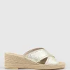Malina Crossover Slide Espadrille In Platino
