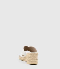 Malina Crossover Slide Espadrille In Silver