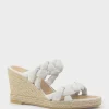 Malone Braided Two Strap Espadrille In Offwhite Suede