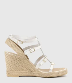 Marcelle Multi Buckle Espadrille In Offwhite