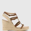 Marcelle Multi Buckle Espadrille In Tan