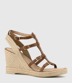 Marcelle Multi Buckle Espadrille In Tan