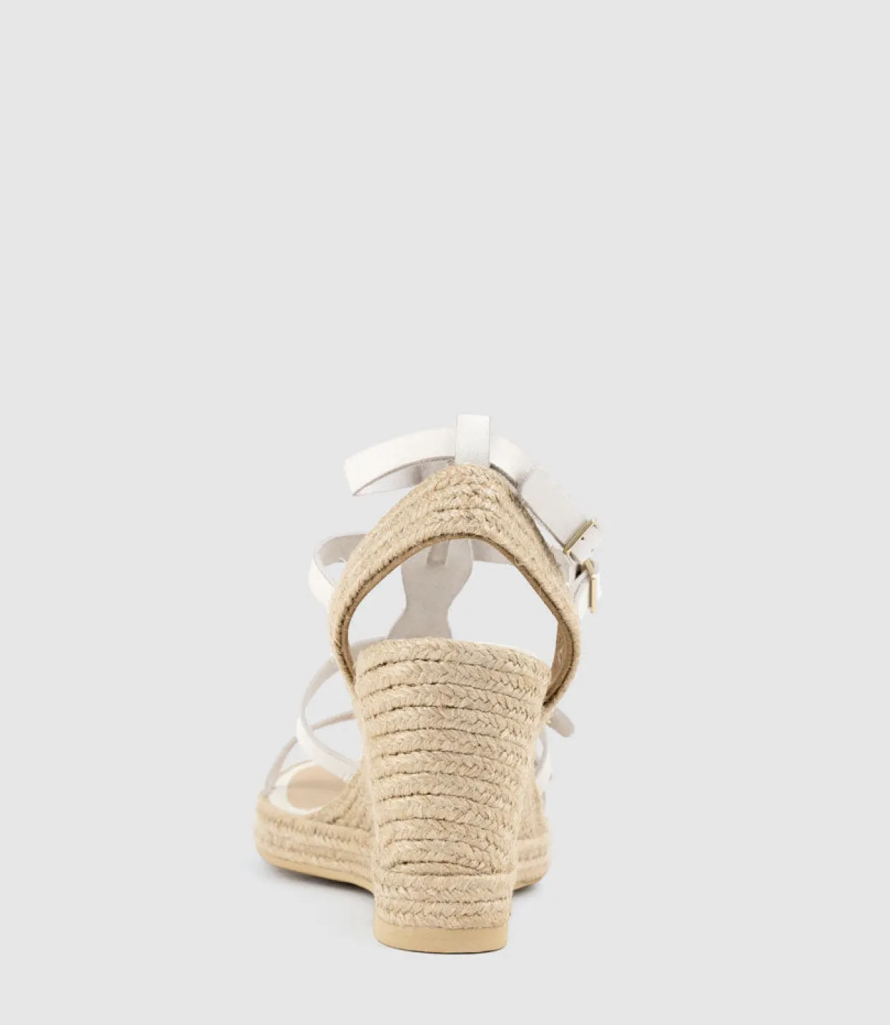 Marcelle Multi Buckle Espadrille In Offwhite