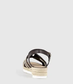 Mayan Geometric Weave Espadrille In Chocolate