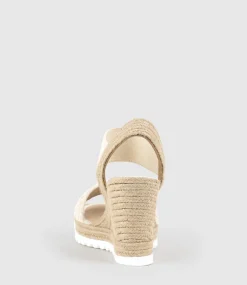 Mercedes Elastic Crochet Espadrille In Natural