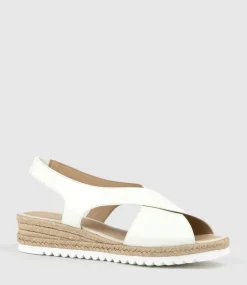 Merinda Crossover Sandal Espadrille In Offwhite