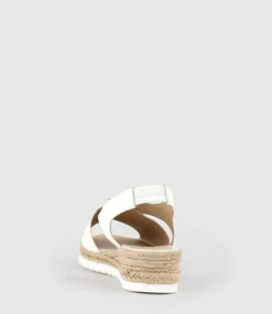 Merinda Crossover Sandal Espadrille In Offwhite