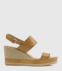 Mikara Two Strap Classic Espadrille In Camel