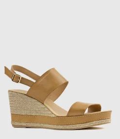 Mikara Two Strap Classic Espadrille In Camel