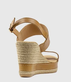 Mikara Two Strap Classic Espadrille In Camel