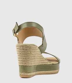 Mikara Two Strap Classic Espadrille In Sage